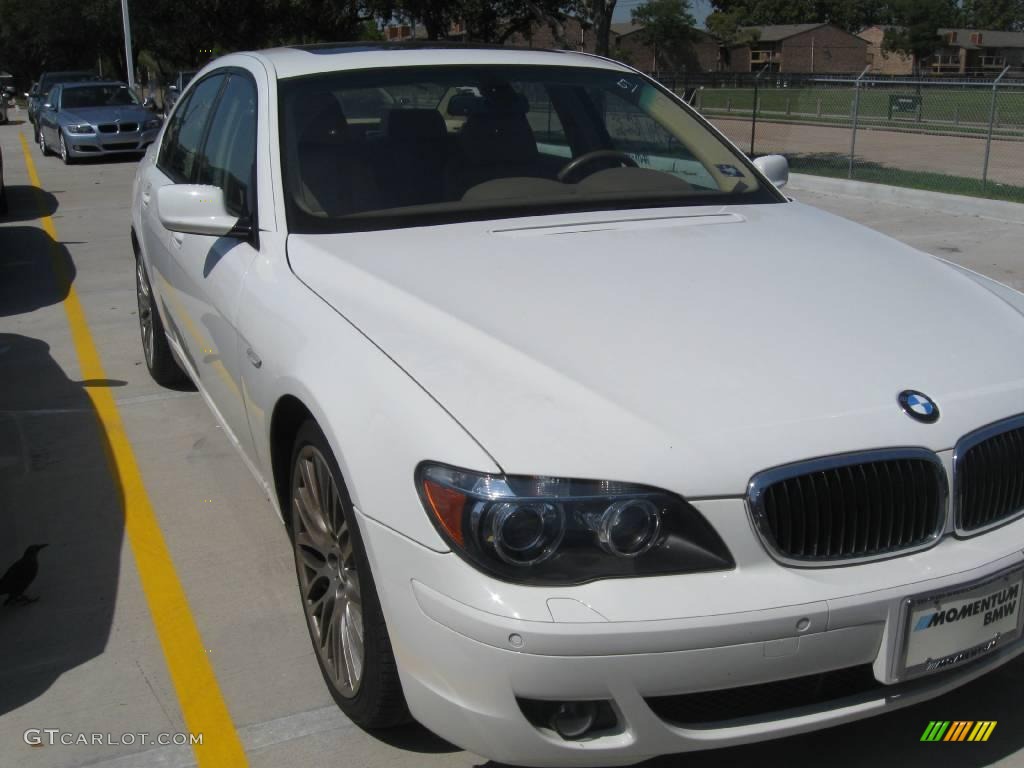 2007 7 Series 750i Sedan - Alpine White / Beige photo #3