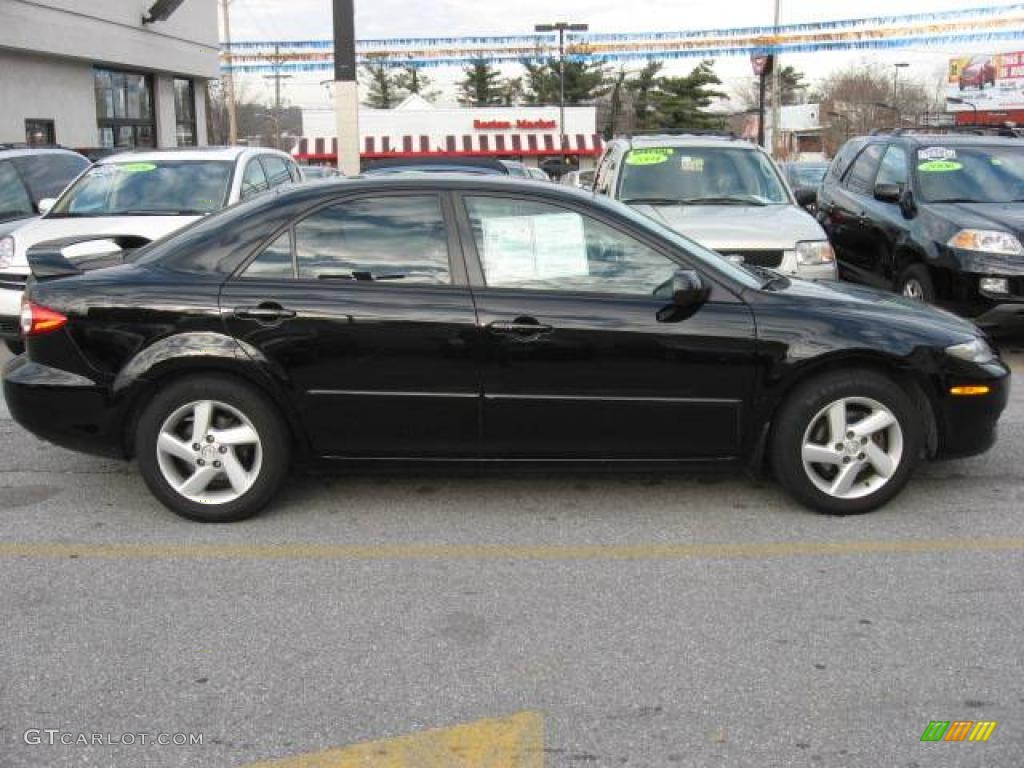 2003 MAZDA6 i Sedan - Onyx Black / Gray photo #14