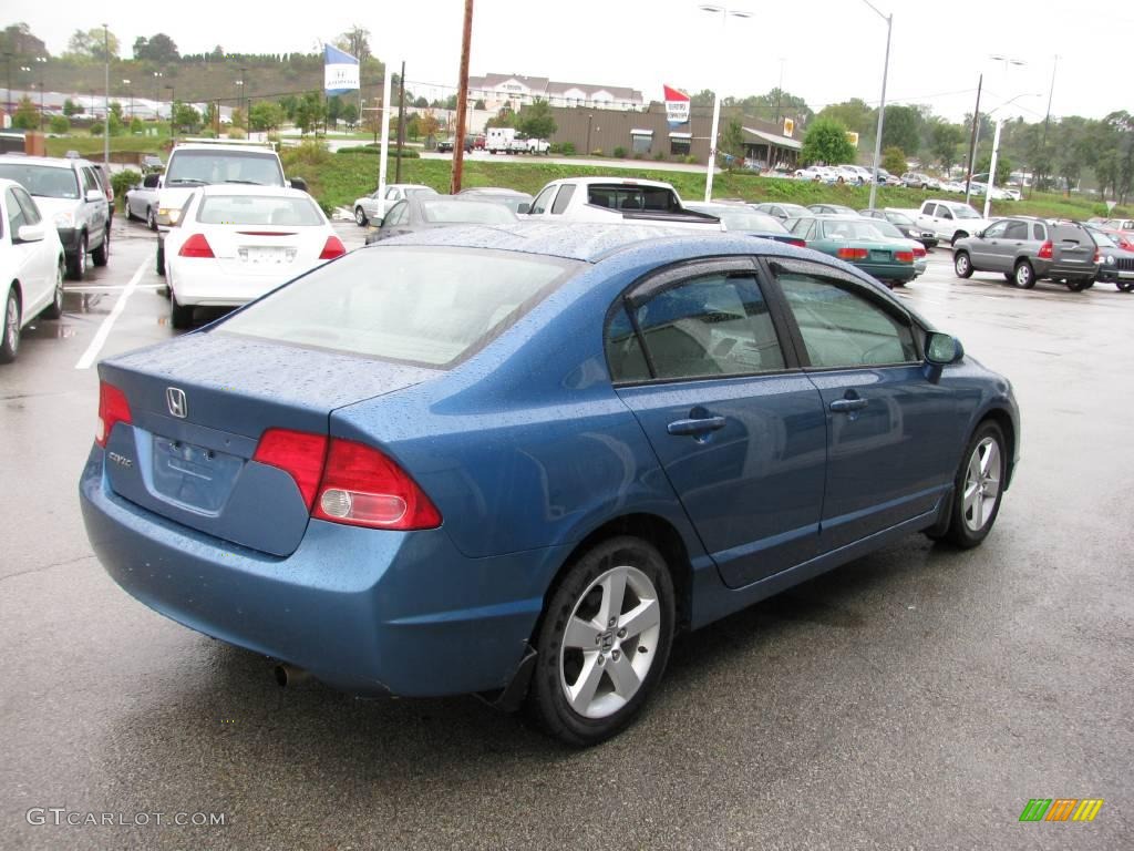 2007 Civic EX Sedan - Atomic Blue Metallic / Gray photo #6
