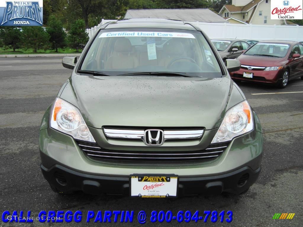 2007 CR-V EX-L 4WD - Green Tea Metallic / Ivory photo #4