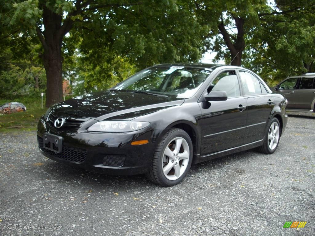 2007 MAZDA6 i Sport Sedan - Onyx Black / Black photo #1