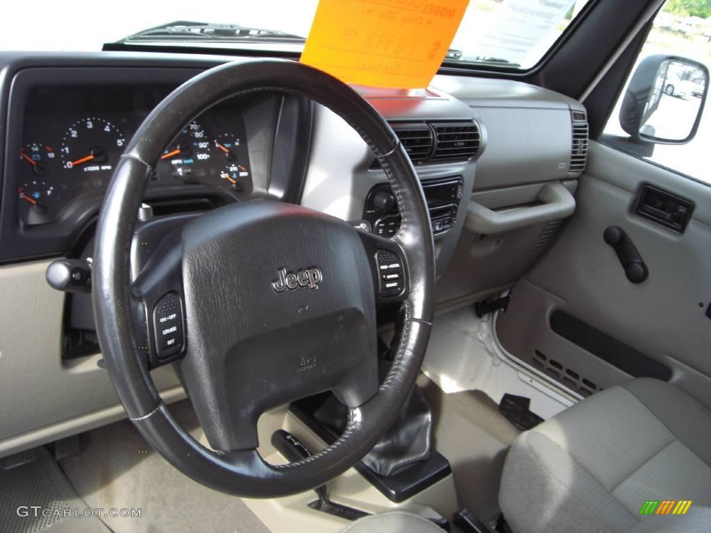 2006 Wrangler Sport 4x4 Golden Eagle - Stone White / Khaki photo #9