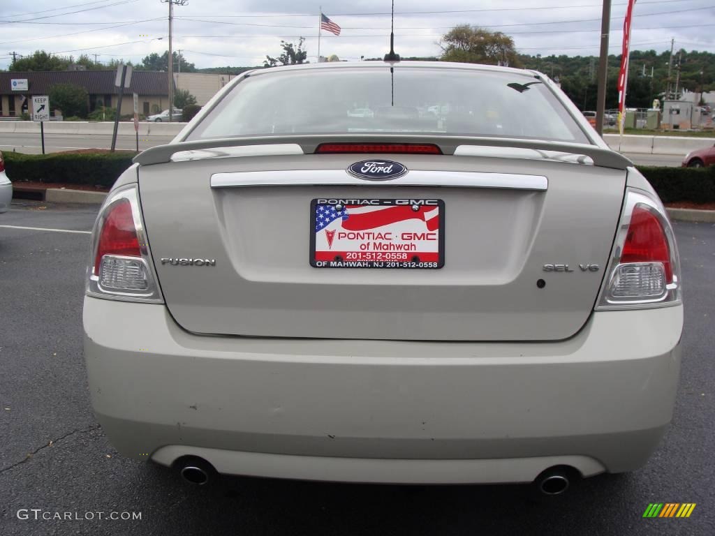 2008 Fusion SEL V6 - Dune Pearl Metallic / Camel photo #6