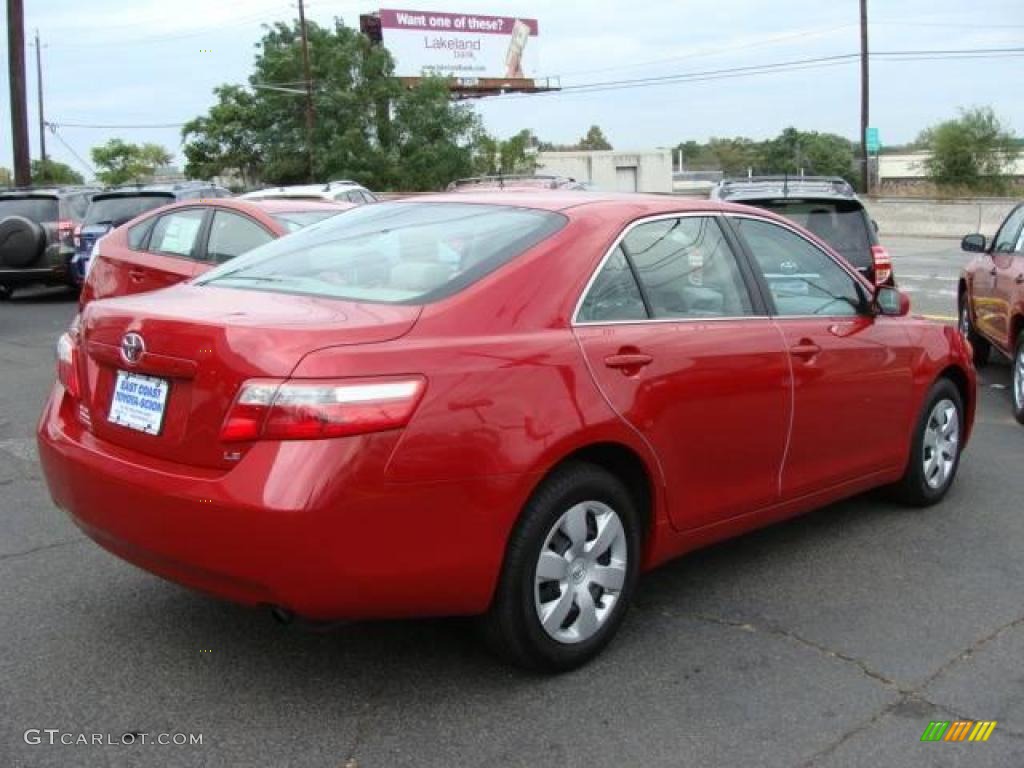 2008 Camry LE - Barcelona Red Metallic / Bisque photo #3
