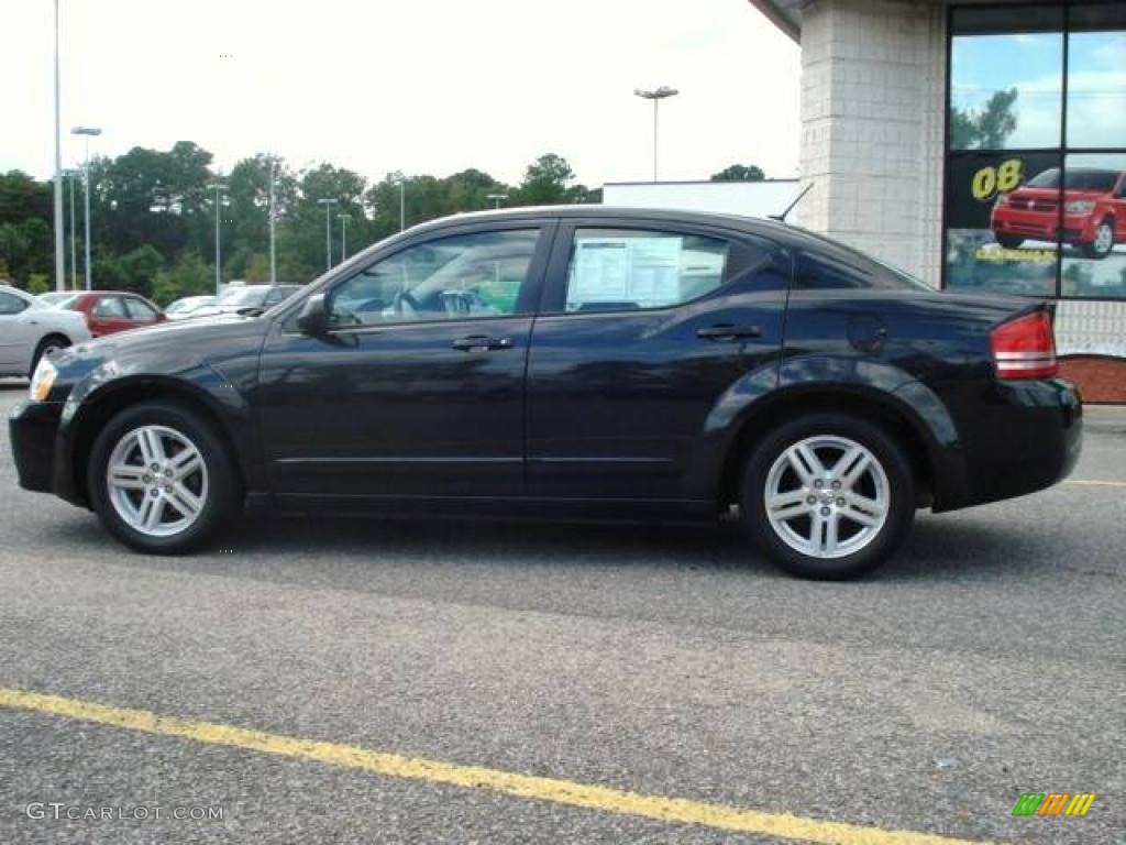 2008 Avenger SXT - Brilliant Black Crystal Pearl / Dark Slate Gray/Light Slate Gray photo #3