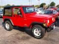 2005 Flame Red Jeep Wrangler Sport 4x4  photo #2