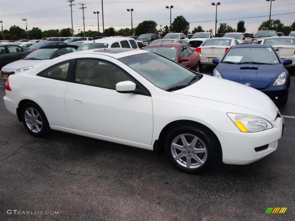 2003 Accord EX V6 Coupe - Taffeta White / Ivory photo #1