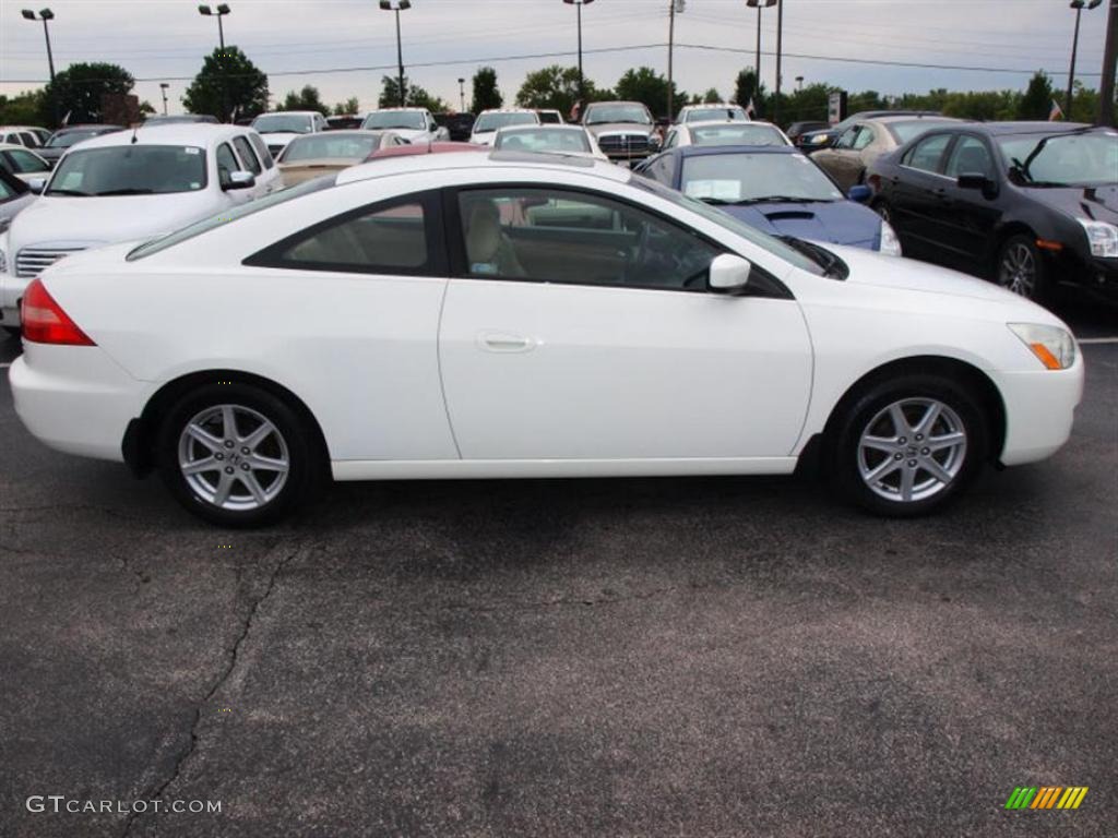 2003 Accord EX V6 Coupe - Taffeta White / Ivory photo #2