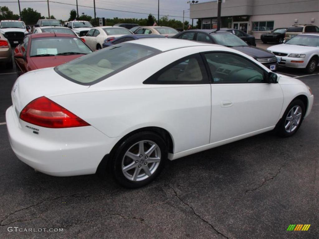 2003 Accord EX V6 Coupe - Taffeta White / Ivory photo #3