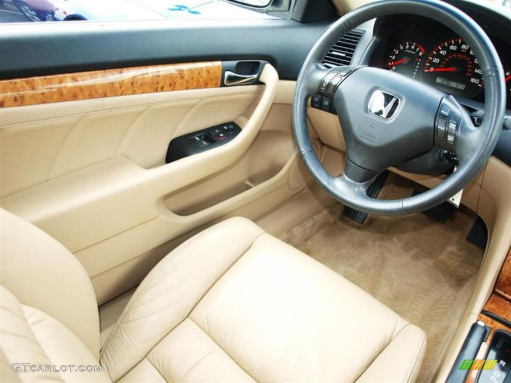 2003 Accord EX V6 Coupe - Taffeta White / Ivory photo #12
