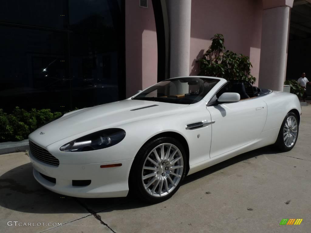 2008 DB9 Volante - Stratus White / Caspian Blue photo #1