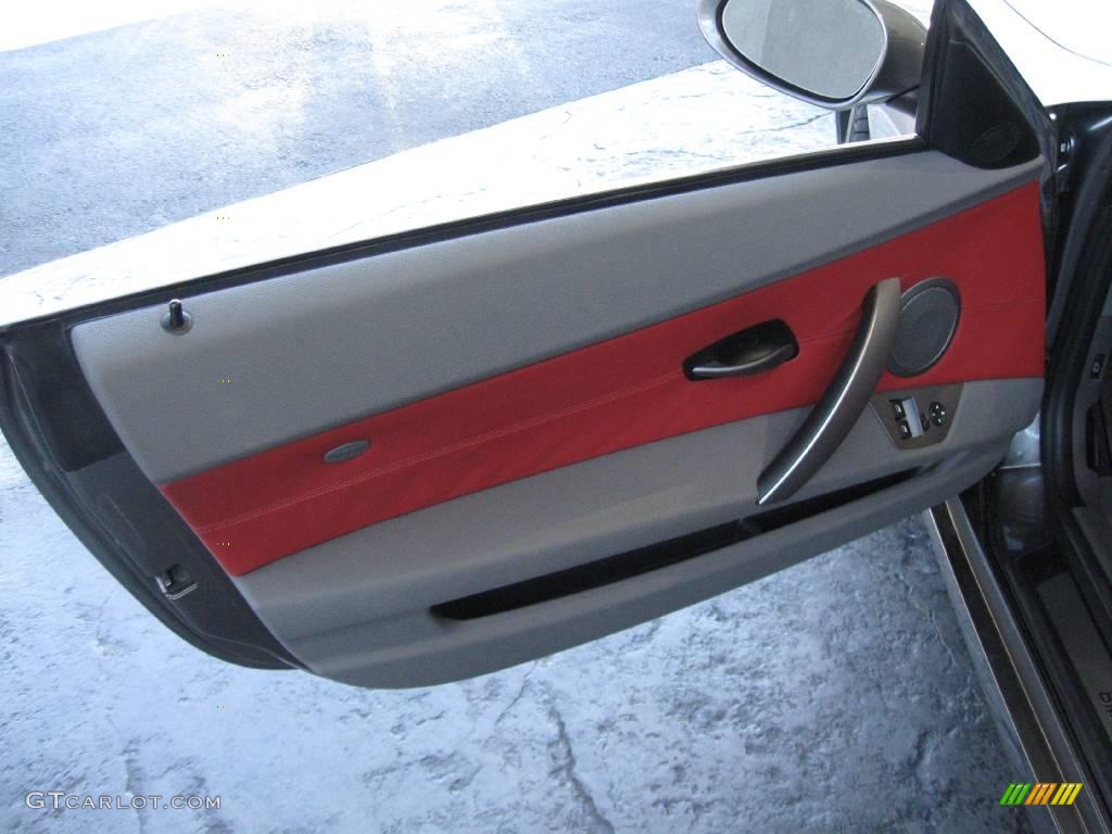 2003 Z4 3.0i Roadster - Sterling Grey Metallic / Red photo #14