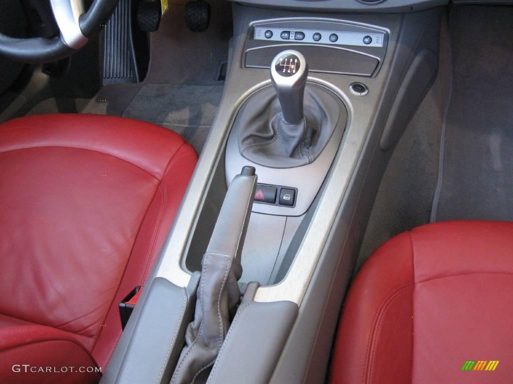 2003 Z4 3.0i Roadster - Sterling Grey Metallic / Red photo #19