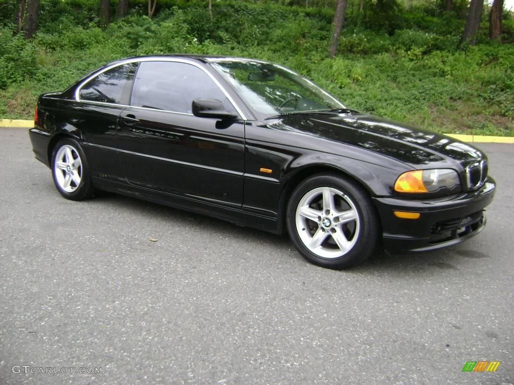 2000 3 Series 328i Coupe - Jet Black / Sand photo #3