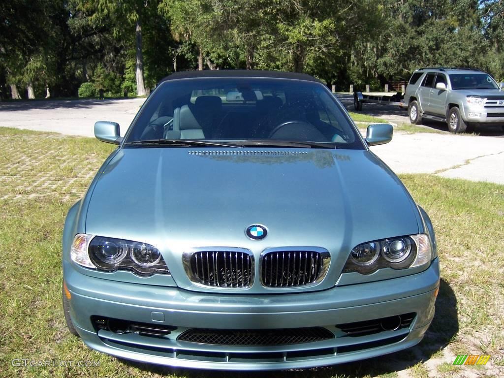 2002 3 Series 330i Convertible - Grey Green Metallic / Grey photo #2