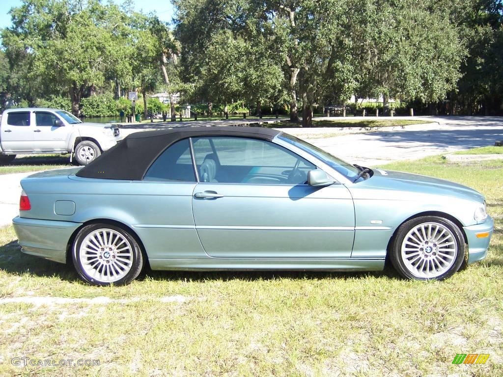 2002 3 Series 330i Convertible - Grey Green Metallic / Grey photo #9