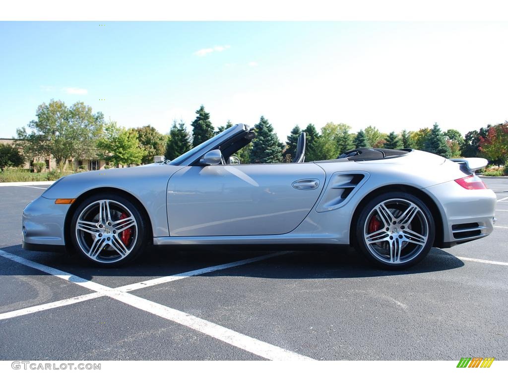 2008 911 Turbo Cabriolet - GT Silver Metallic / Natural Grey photo #19