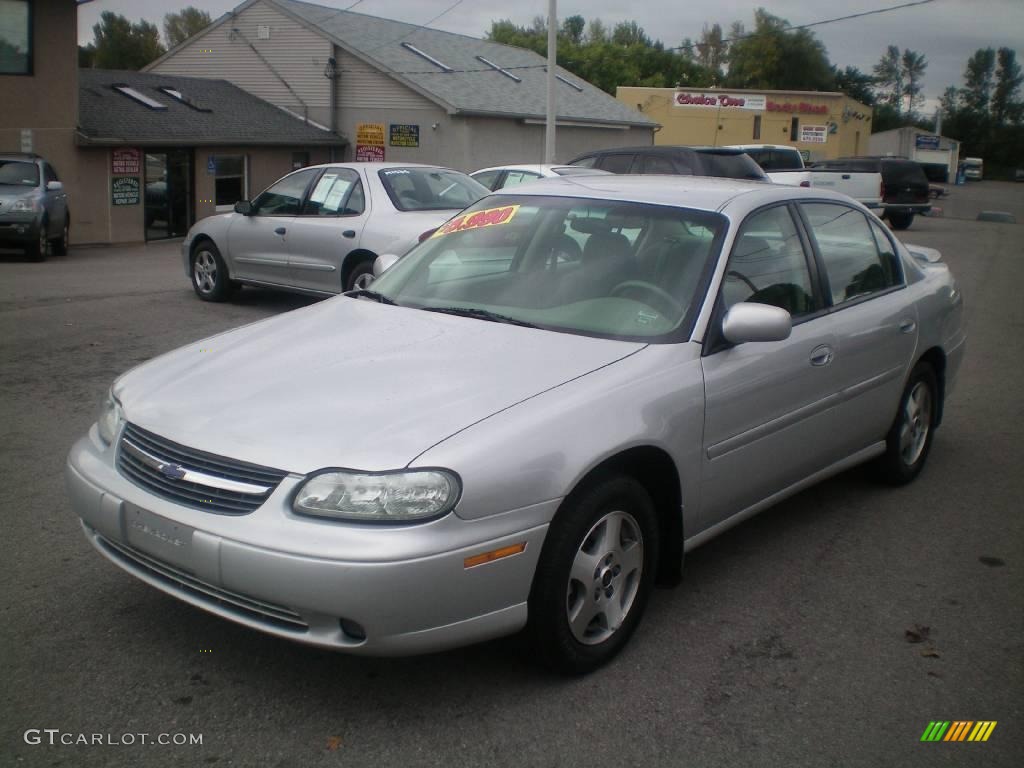 2002 Malibu LS Sedan - Galaxy Silver Metallic / Gray photo #1