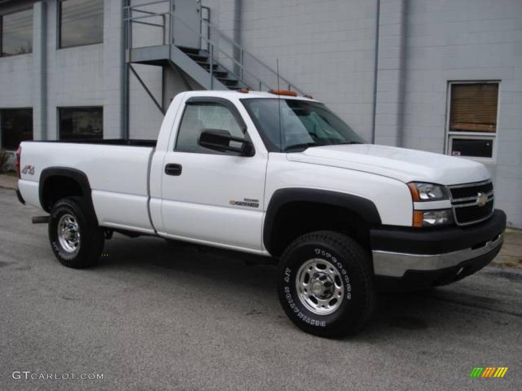 2006 Silverado 2500HD Work Truck Regular Cab 4x4 - Summit White / Dark Charcoal photo #1