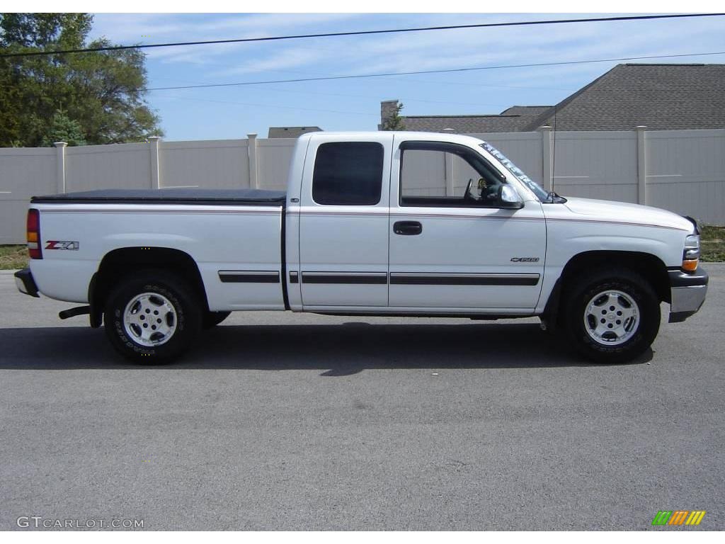 2001 Silverado 1500 LS Extended Cab 4x4 - Summit White / Graphite photo #6