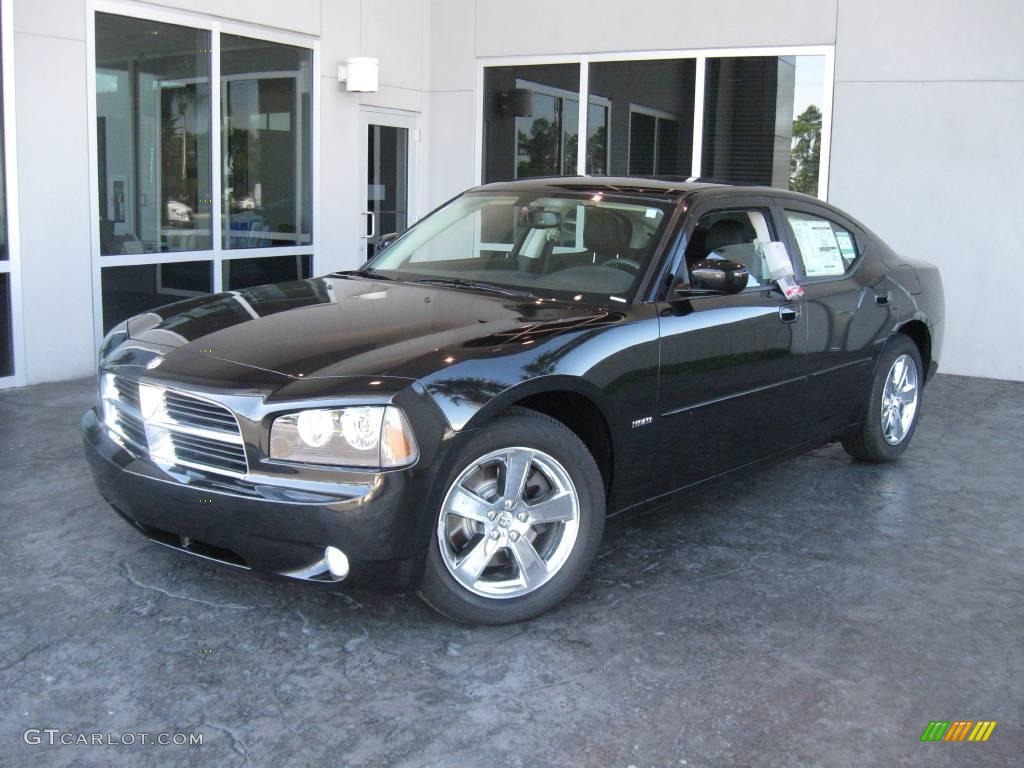 2010 Charger R/T - Brilliant Black Crystal Pearl / Dark Slate Gray photo #1