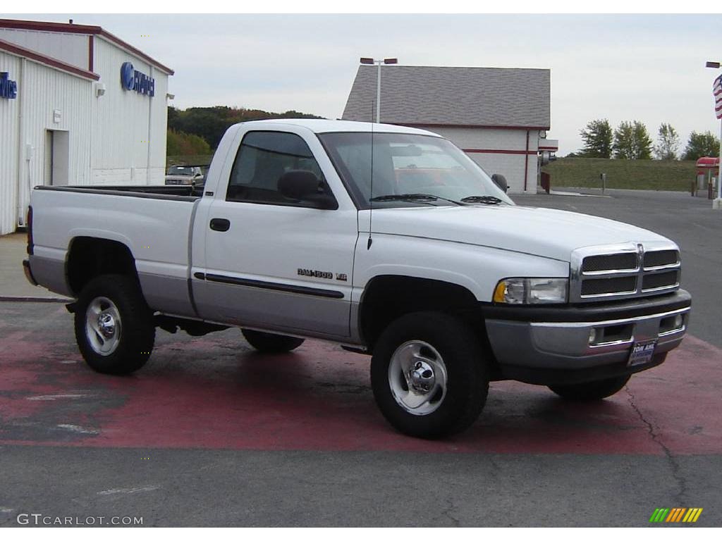 2001 Ram 1500 SLT Regular Cab 4x4 - Bright White / Agate photo #7