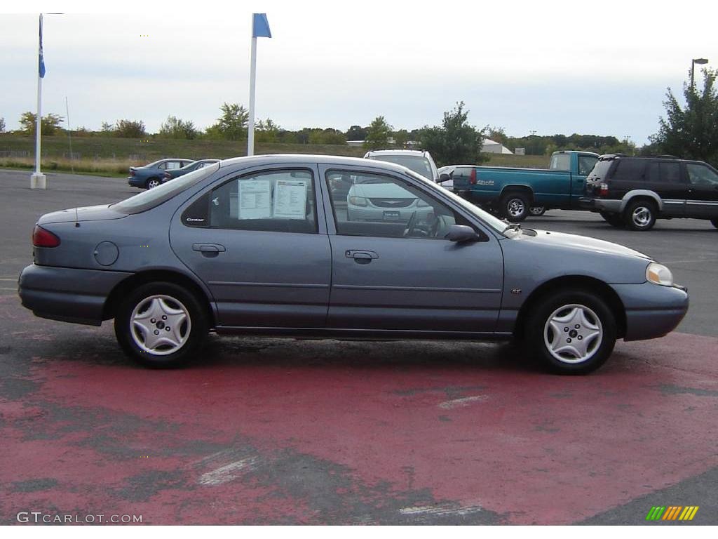 1999 Contour SE - Medium Steel Blue Metallic / Midnight Blue SVT Leather photo #6