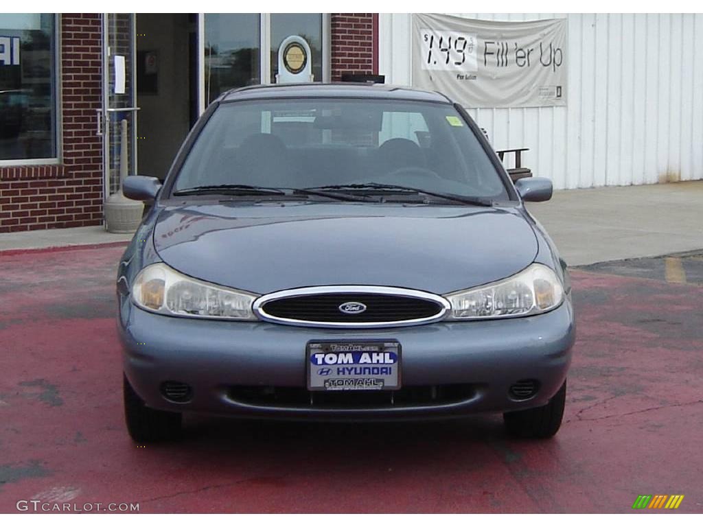 1999 Contour SE - Medium Steel Blue Metallic / Midnight Blue SVT Leather photo #8