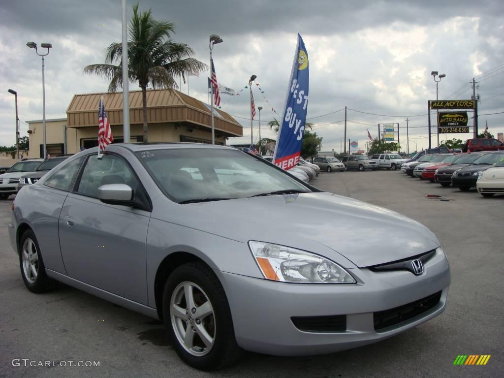 2003 Accord EX Coupe - Satin Silver Metallic / Black photo #1