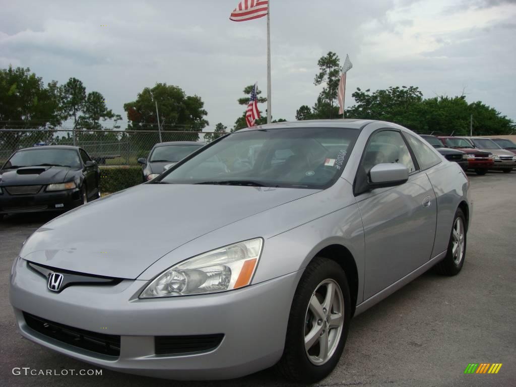 2003 Accord EX Coupe - Satin Silver Metallic / Black photo #8