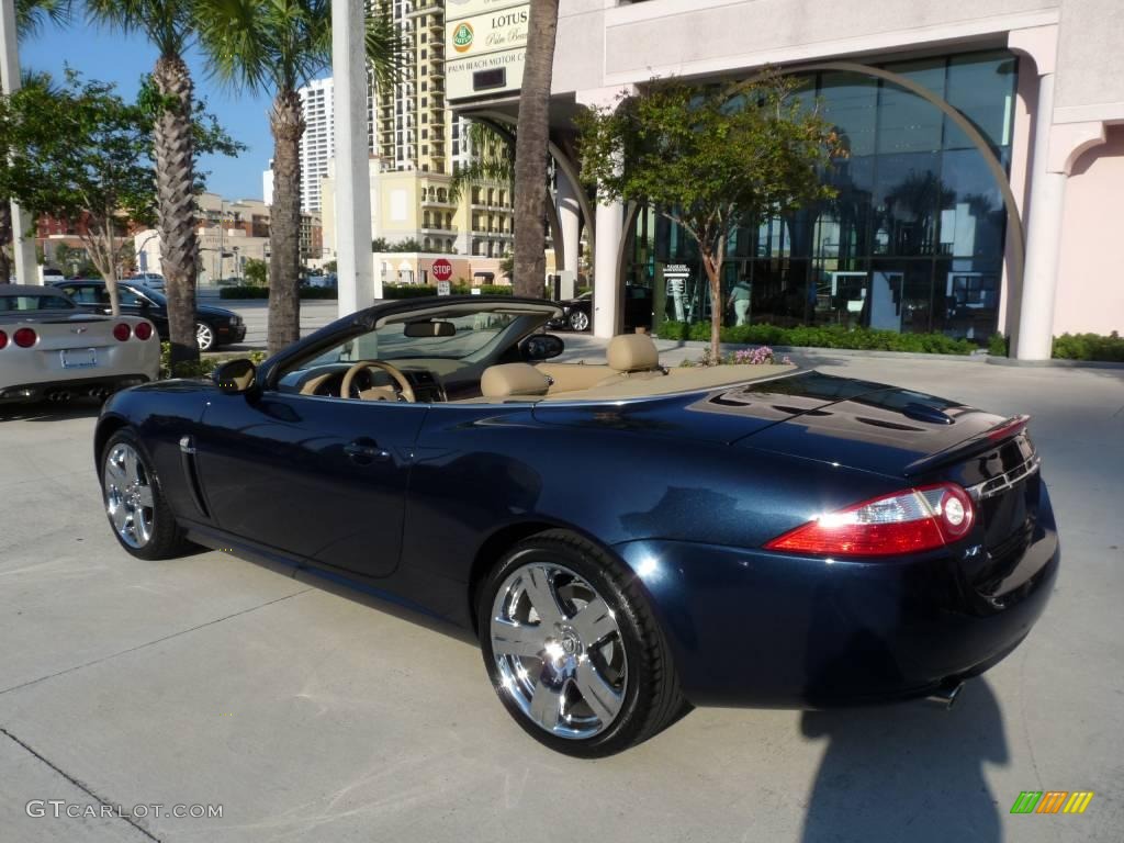 2008 XK XK8 Convertible - Indigo Metallic / Caramel photo #4