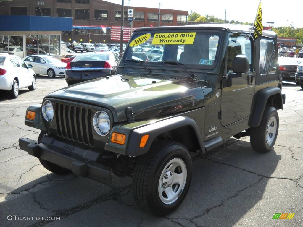 2006 Wrangler SE 4x4 - Jeep Green Metallic / Dark Slate Gray photo #17