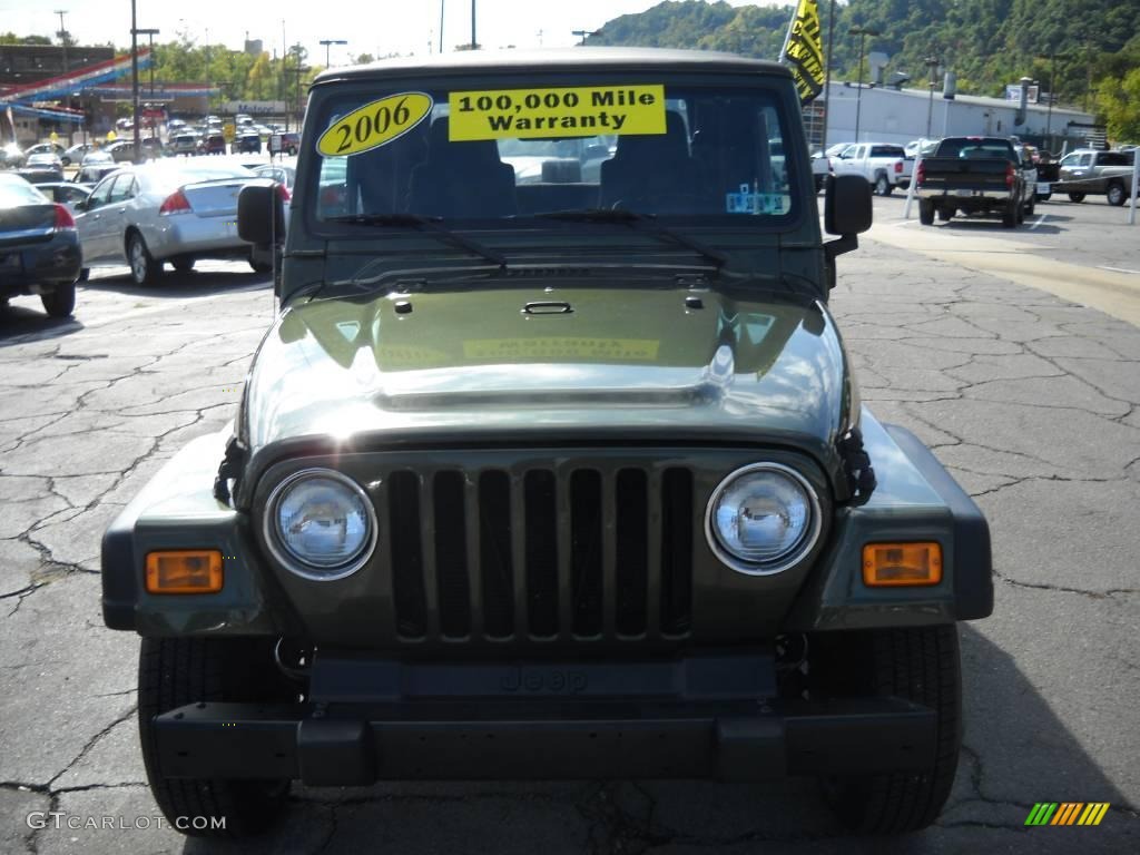 2006 Wrangler SE 4x4 - Jeep Green Metallic / Dark Slate Gray photo #18