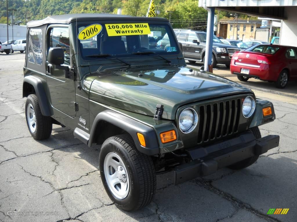 2006 Wrangler SE 4x4 - Jeep Green Metallic / Dark Slate Gray photo #19