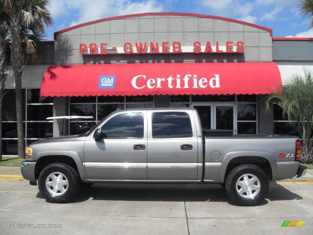 2006 Sierra 1500 SLT Crew Cab 4x4 - Stealth Gray Metallic / Dark Pewter photo #1