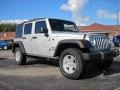 2010 Bright Silver Metallic Jeep Wrangler Unlimited Sport 4x4  photo #3