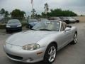 2002 Sunlight Silver Metallic Mazda MX-5 Miata Roadster  photo #7