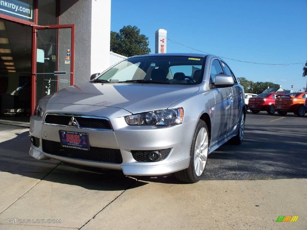 2010 Lancer GTS - Apex Silver Metallic / Black photo #1