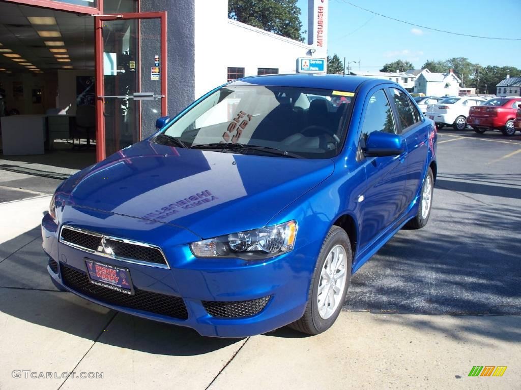 2010 Lancer ES - Octane Blue Metallic / Black photo #1