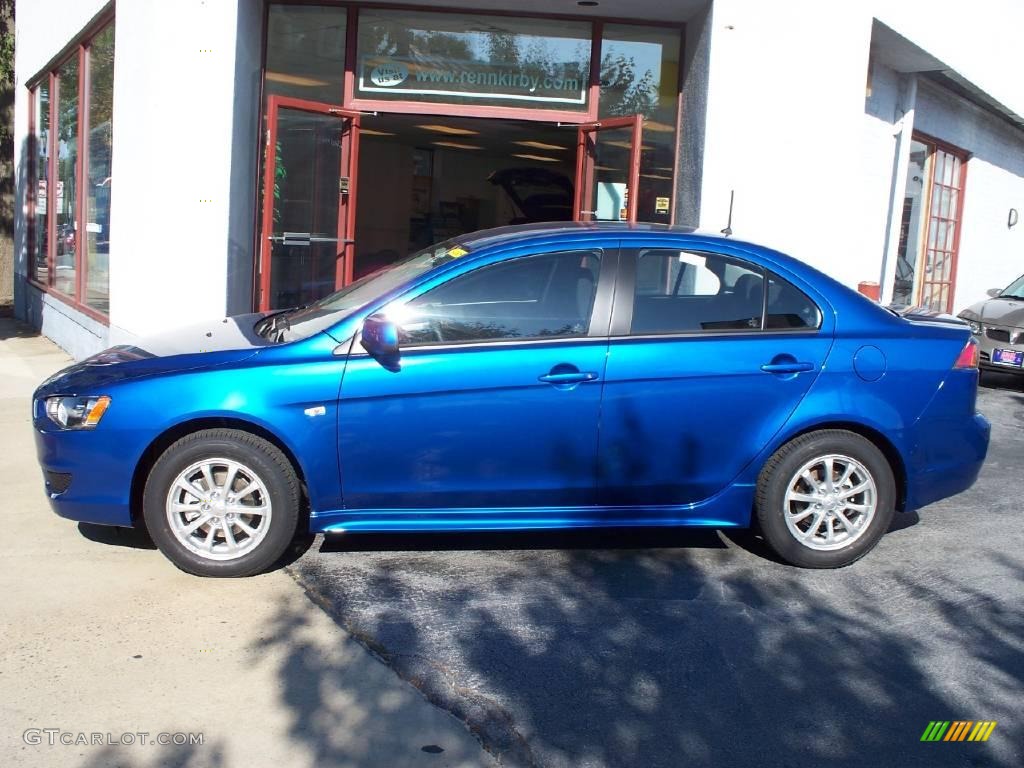 2010 Lancer ES - Octane Blue Metallic / Black photo #2