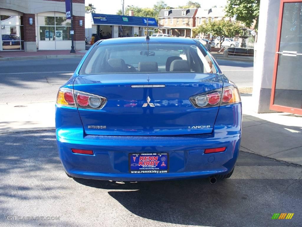 2010 Lancer ES - Octane Blue Metallic / Black photo #10