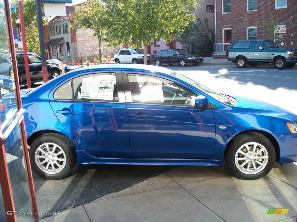 2010 Lancer ES - Octane Blue Metallic / Black photo #12