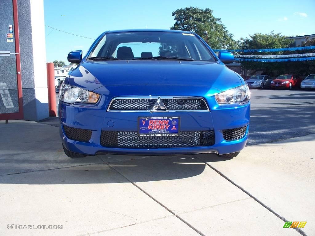 2010 Lancer ES - Octane Blue Metallic / Black photo #13