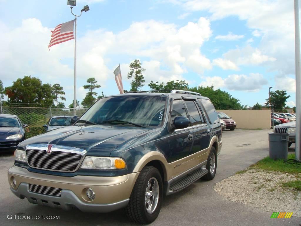 2000 Navigator  - Medium Charcoal Green Metallic / Medium Parchment photo #9