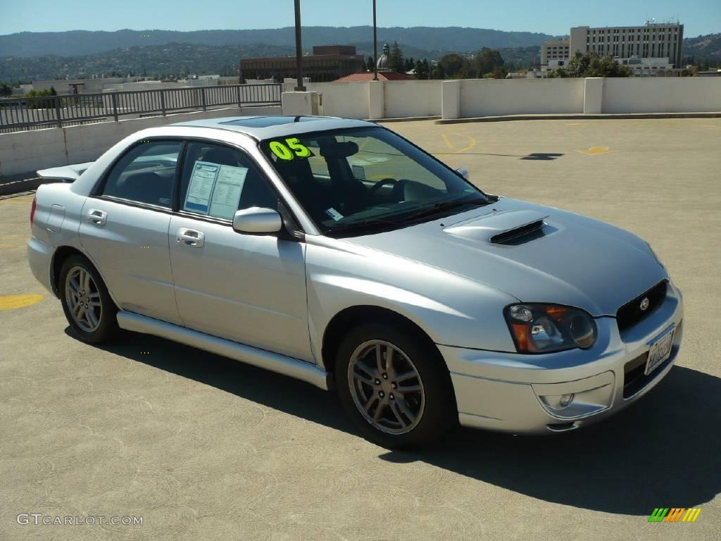 2005 Impreza WRX Sedan - Platinum Silver Metallic / Black photo #1