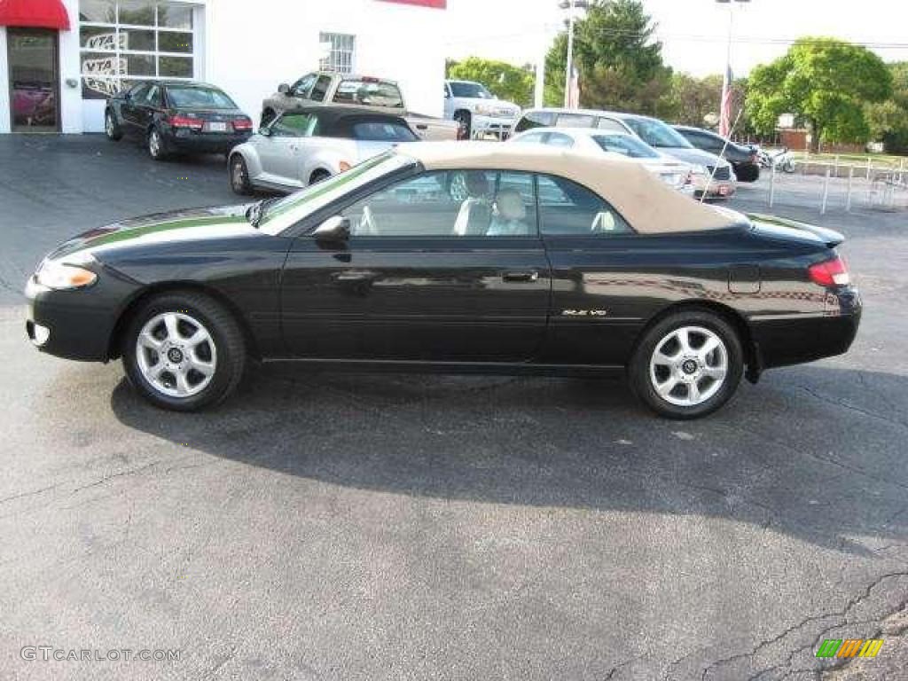 2000 Solara SLE V6 Convertible - Black Sand Pearl / Ivory photo #11