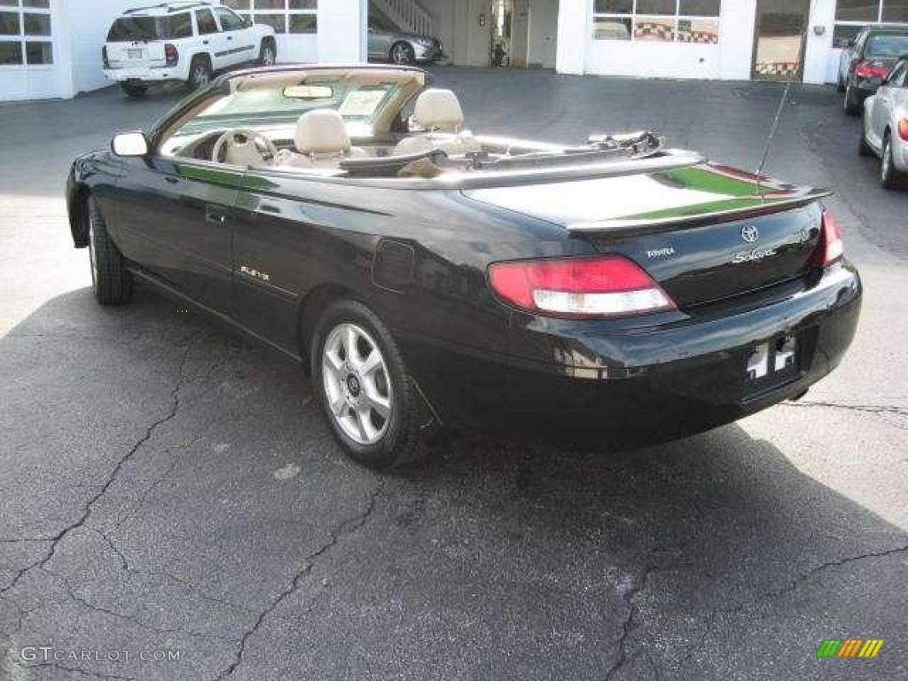 2000 Solara SLE V6 Convertible - Black Sand Pearl / Ivory photo #17