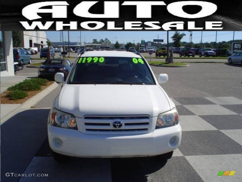 2004 Highlander V6 - Super White / Ash photo #2