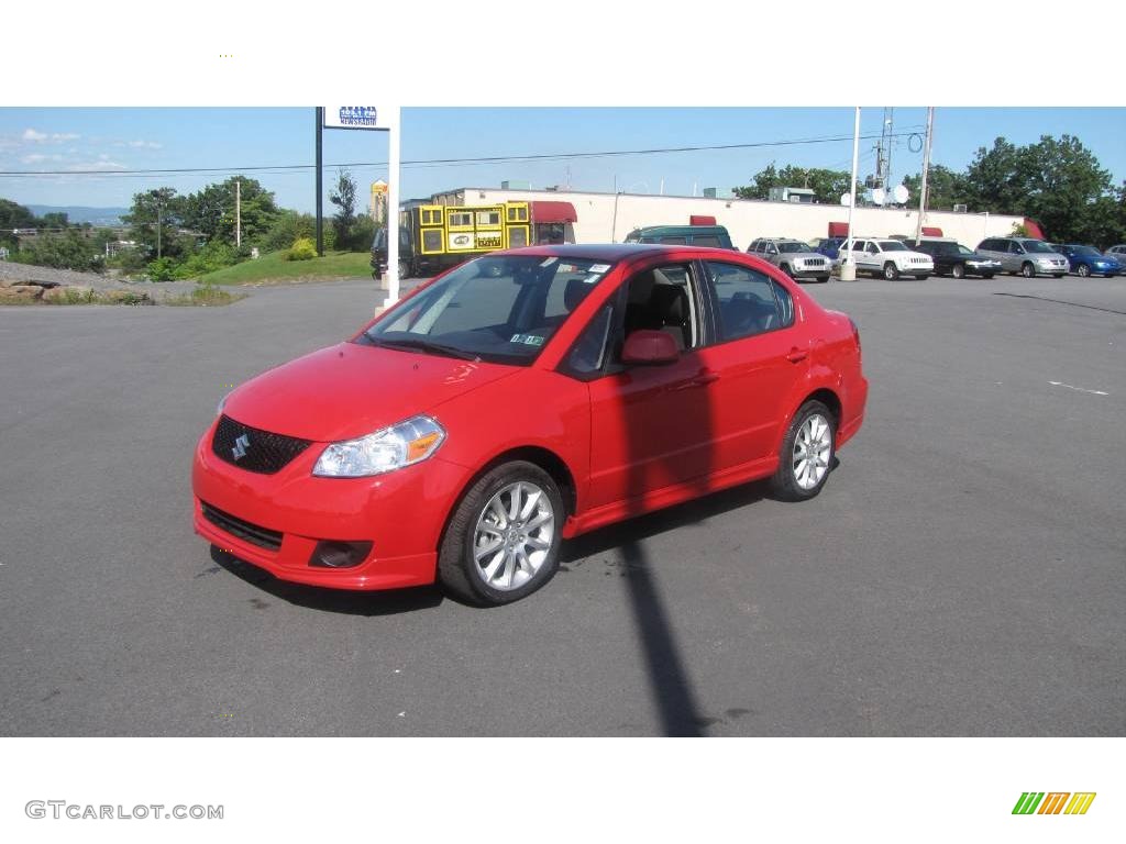 2008 SX4 Sport Sedan - Vivid Red / Black photo #1