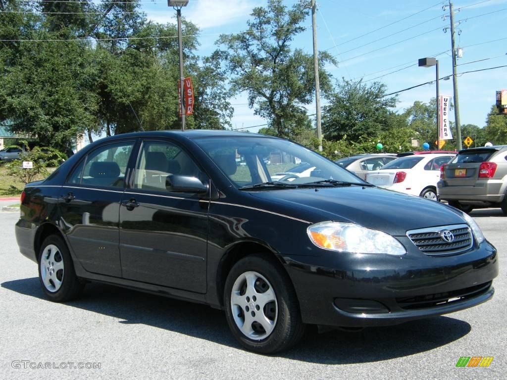 2006 Corolla CE - Black Sand Pearl / Beige photo #7